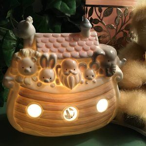 Vintage Ceramic Noah's Ark Night Light